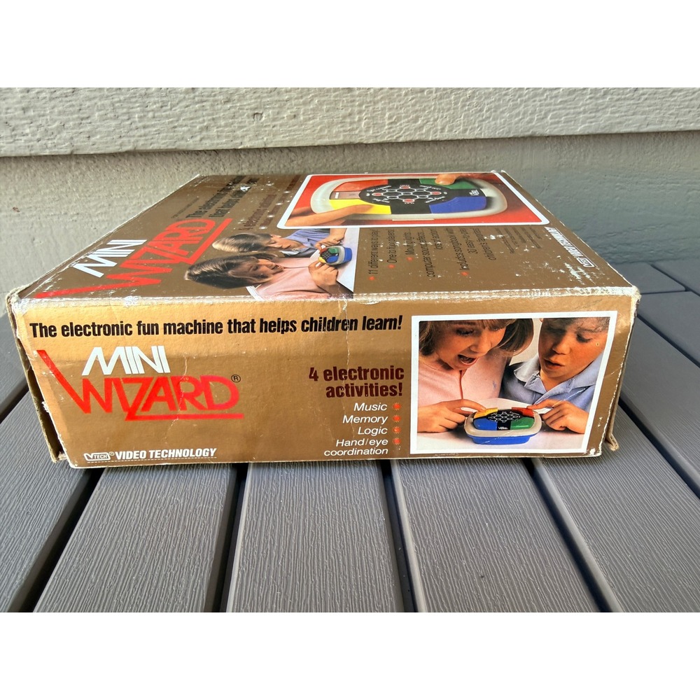 Vintage 1987 VTech Mini Wizard Electronic Handheld Game Memory Logic 80-0952 Box - Picture 5 of 7